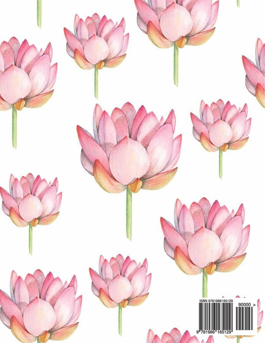 Sketchbook: Pink Lotus : 110 Pages of 8.5" x 11" Blank Paper for Drawing, sketchbook for adult, sketchbook for teen