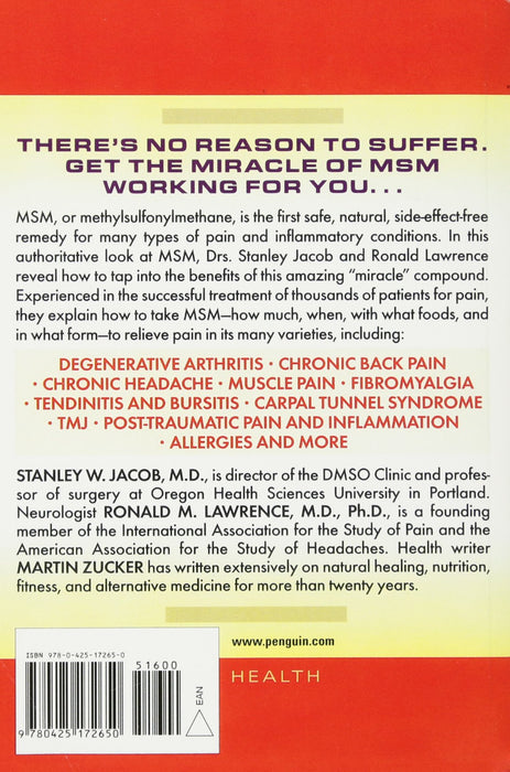 The Miracle of MSM: The Natural Solution for Pain