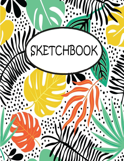 Sketchbook: Colorful Leaves V.2 : 110 Pages of 8.5" x 11" Blank Paper for Drawing, sketchbook for adult, sketchbook for teen