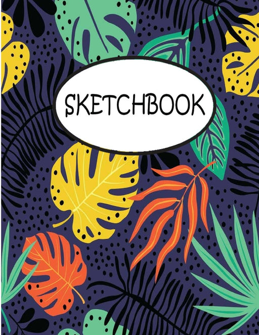 Sketchbook: Colorful Leaves : 110 Pages of 8.5" x 11" Blank Paper for Drawing, sketchbook for adult, sketchbook for teen