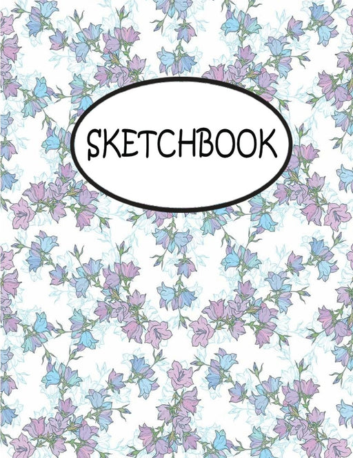 Sketchbook: Sky Blue Pink Flower : 110 Pages of 8.5" x 11" Blank Paper for Drawing, sketchbook for adult, sketchbook for teen