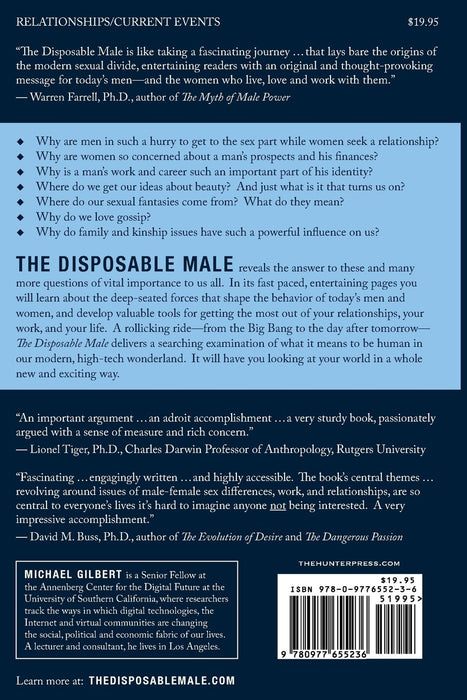 The Disposable Male: Sex, Love, and Money: Your World through Darwin's Eyes