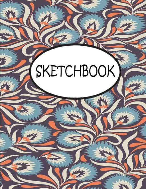 Sketchbook: Colorful Pattern : 110 Pages of 8.5" x 11" Blank Paper for Drawing, sketchbook for adult, sketchbook for teen