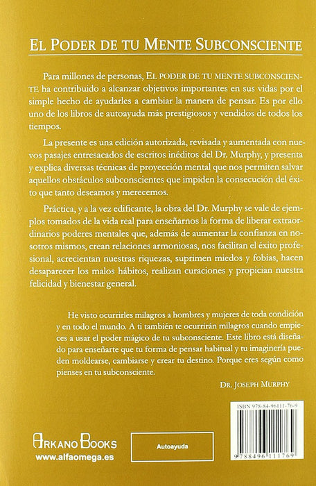El poder de tu mente subconsciente (Spanish Edition)