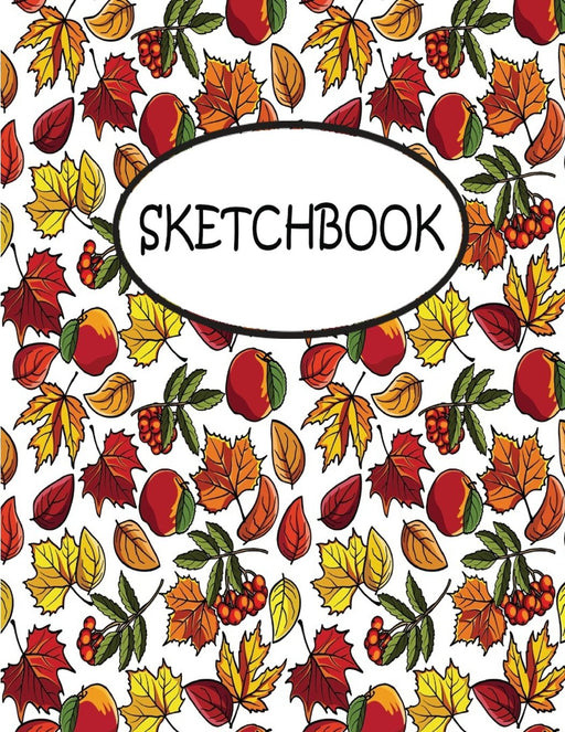 Sketchbook: Apple Leaves Pattern : 110 Pages of 8.5" x 11" Blank Paper for Drawing, sketchbook for adult, sketchbook for teen