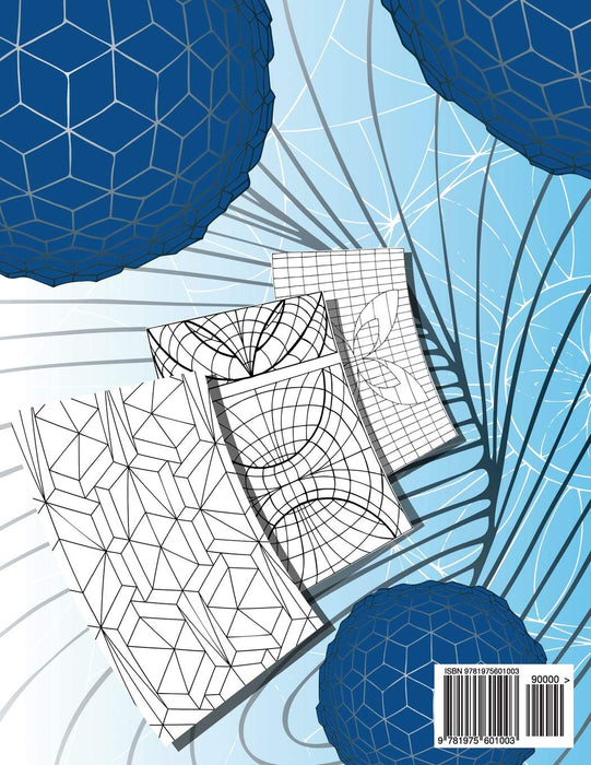 Three Dimensions Adult Coloring Book: 30 Geometric Patterns and Shapes with the Illusion of Depth (Optical Illusions Coloring Books For Grown-ups)