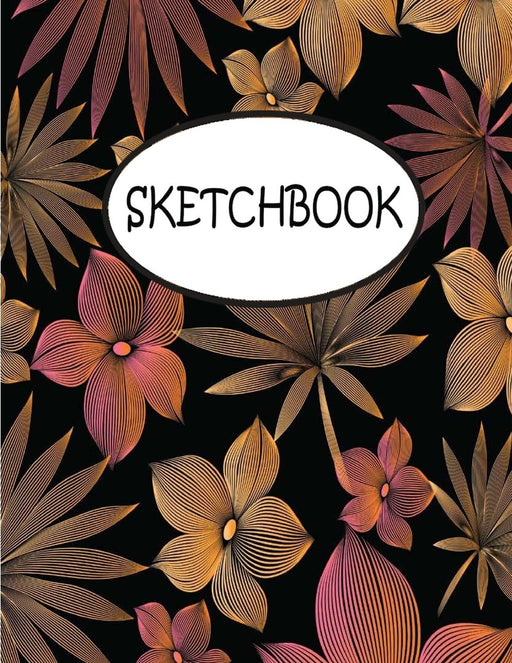 Sketchbook: Beautiful Flower Leaves : 110 Pages of 8.5" x 11" Blank Paper for Drawing, sketchbook for adult, sketchbook for teen