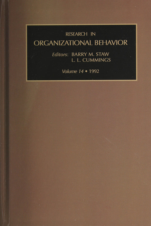 Research in Organizational Behavior (Volume 14)